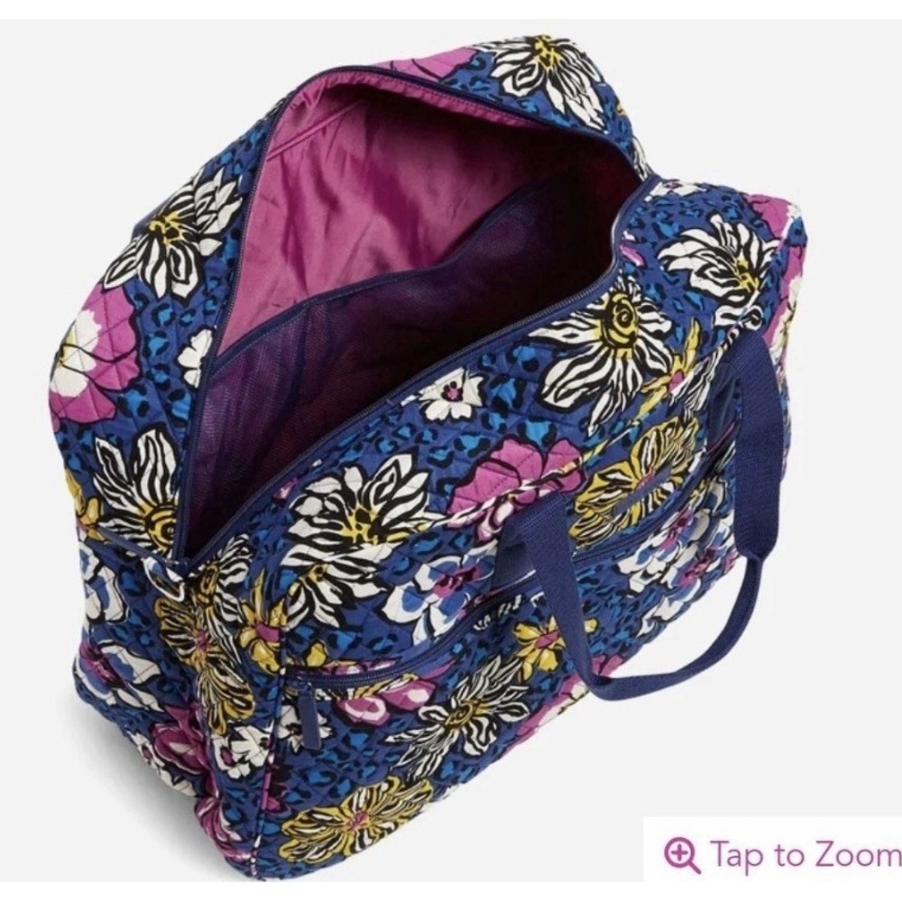 Vera Bradley African Violet Grand Traveler Bag Zip Detachable Adjustable Strap - Picture 8 of 8